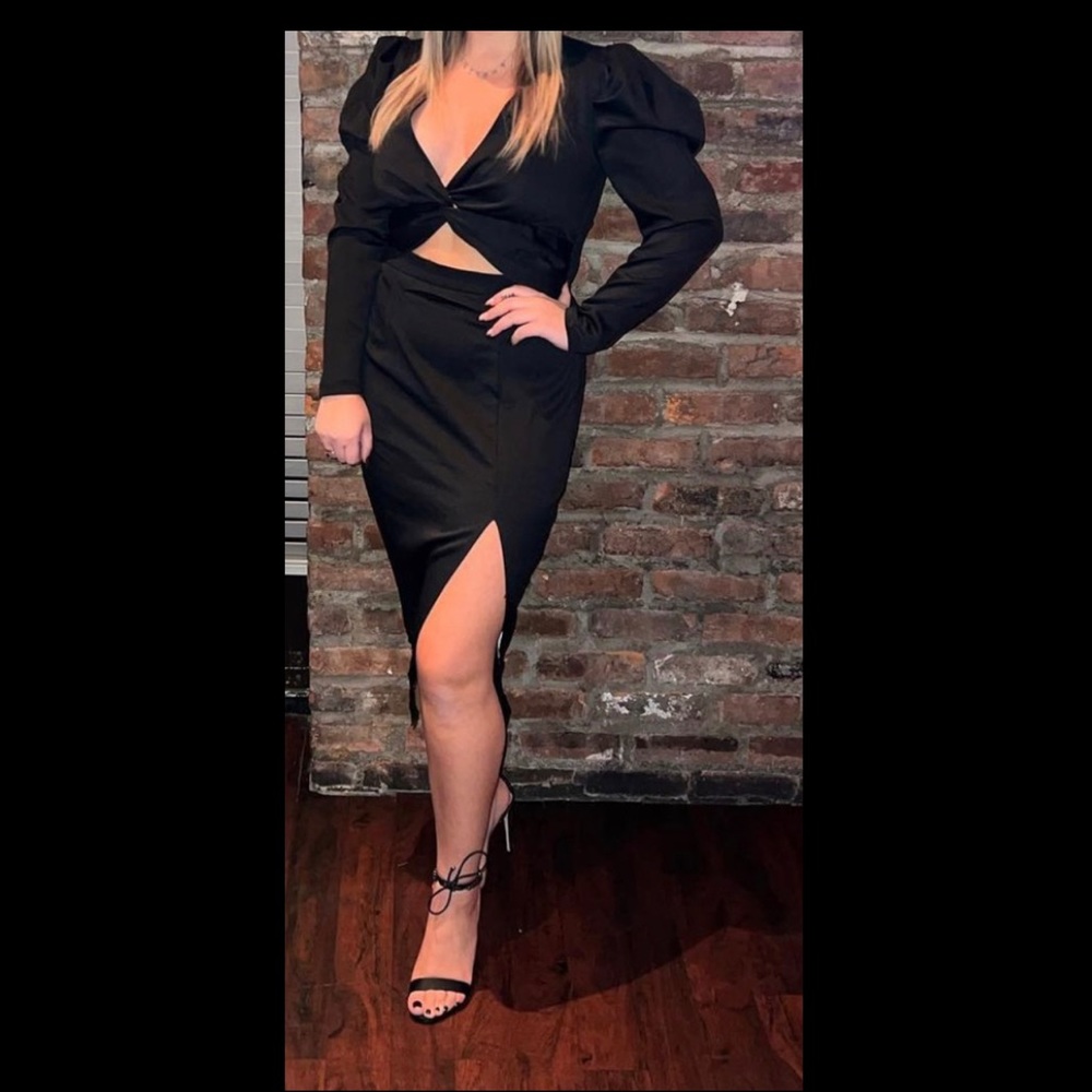 Boohoo black dress